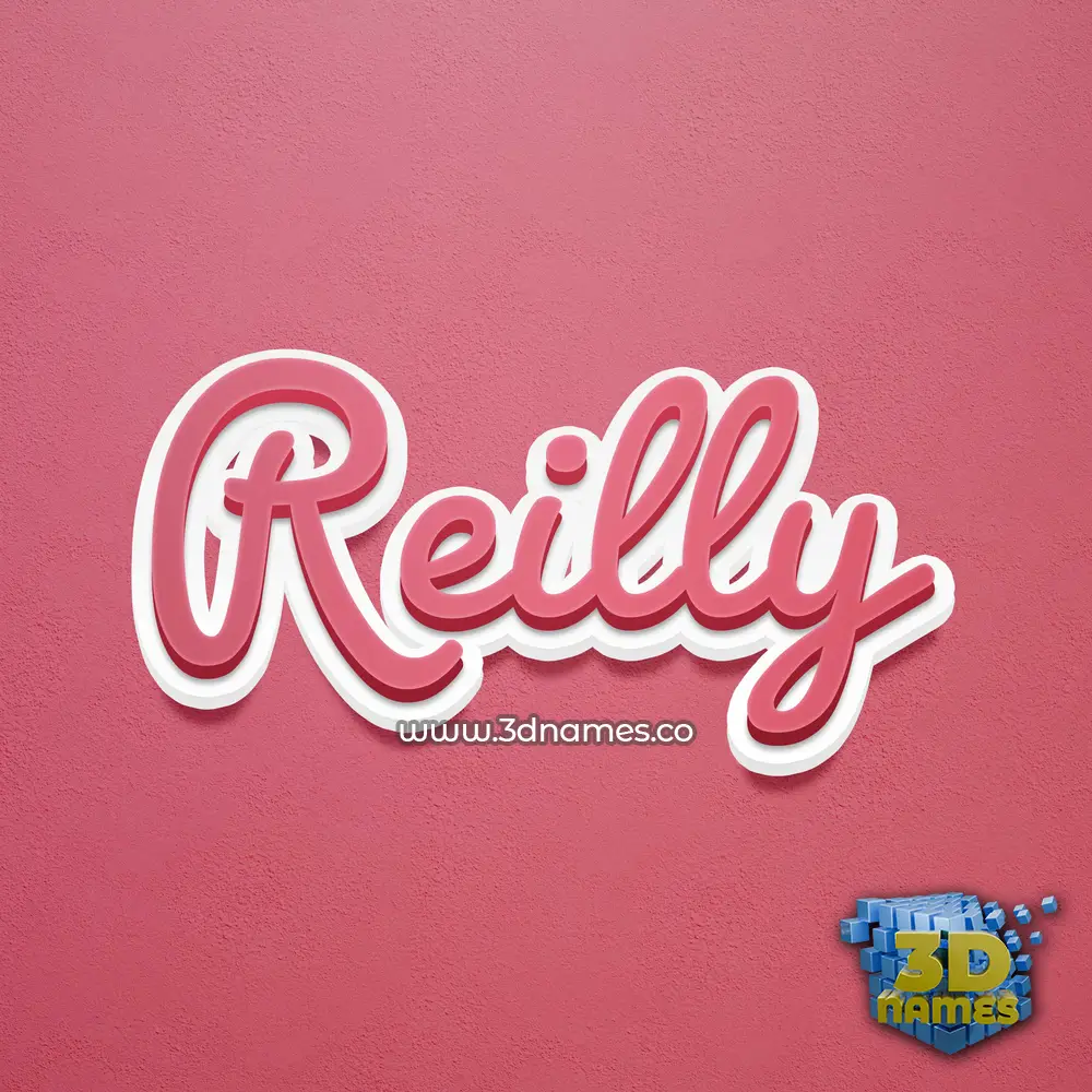 reilly in Red Scribble style - 3D name wallpaper