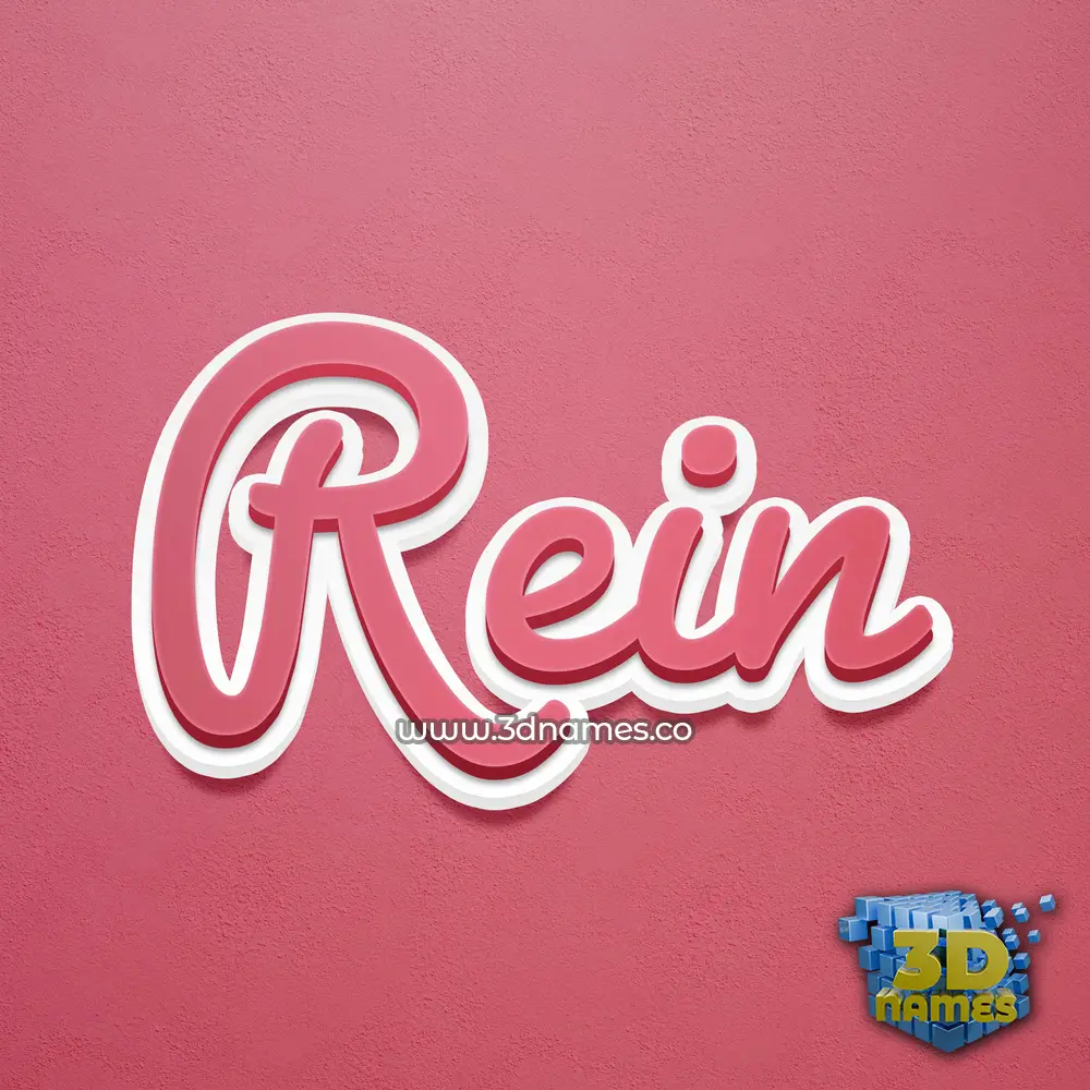 rein in Red Scribble style - 3D name wallpaper