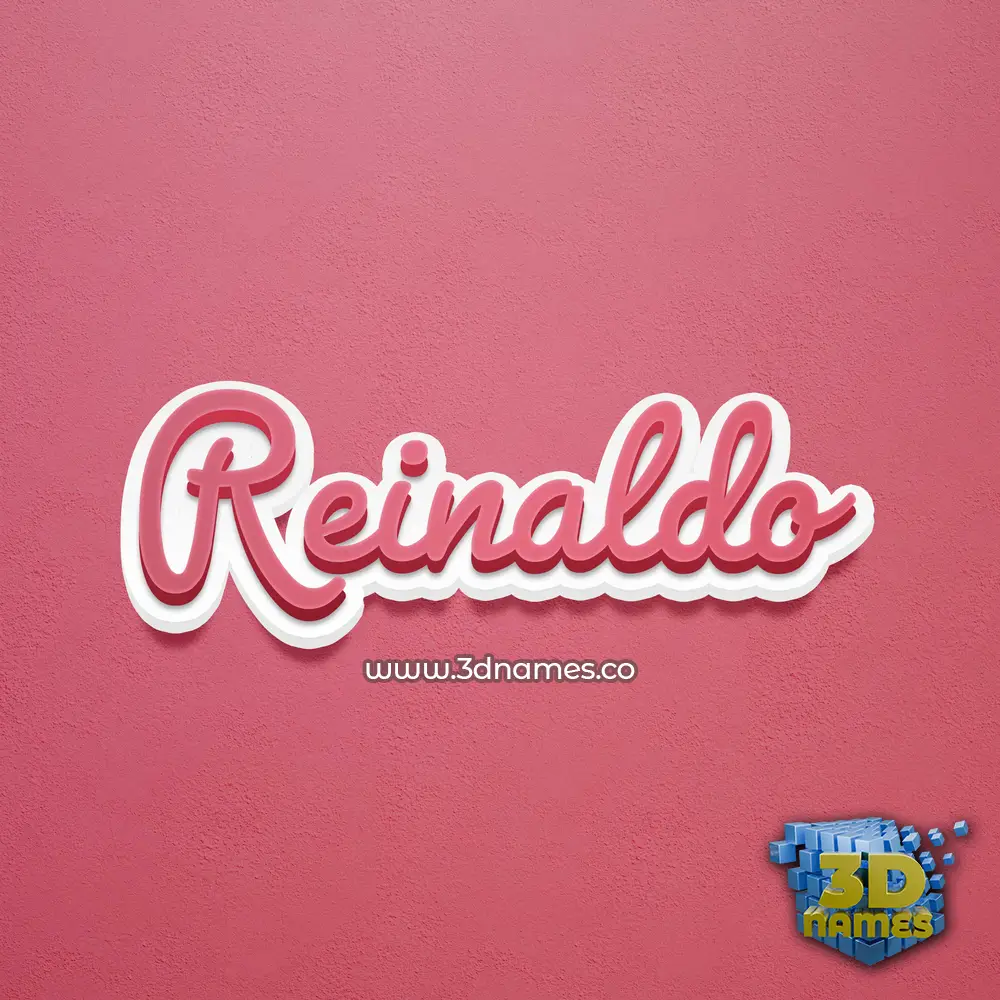 reinaldo in Red Scribble style - 3D name wallpaper