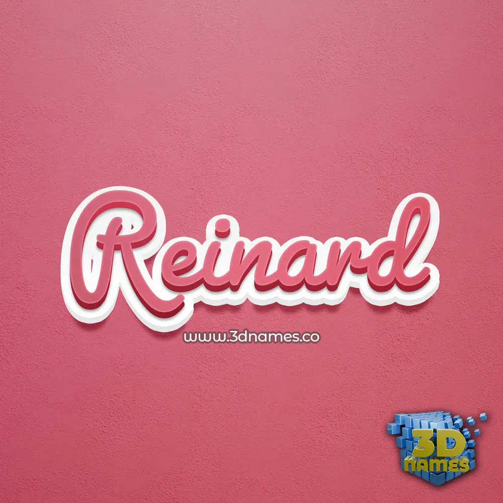 reinard in Red Scribble style - 3D name wallpaper