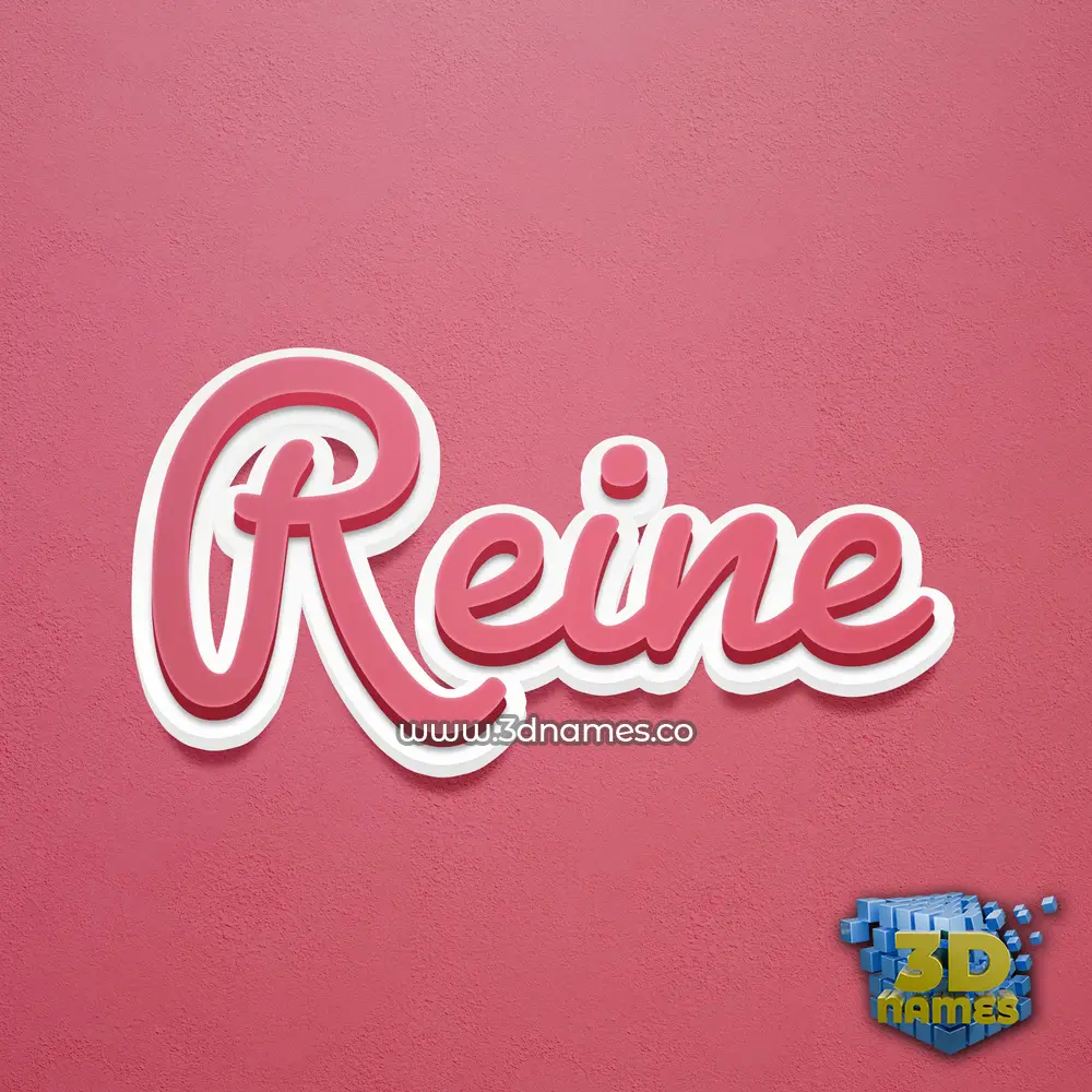 reine in Red Scribble style - 3D name wallpaper