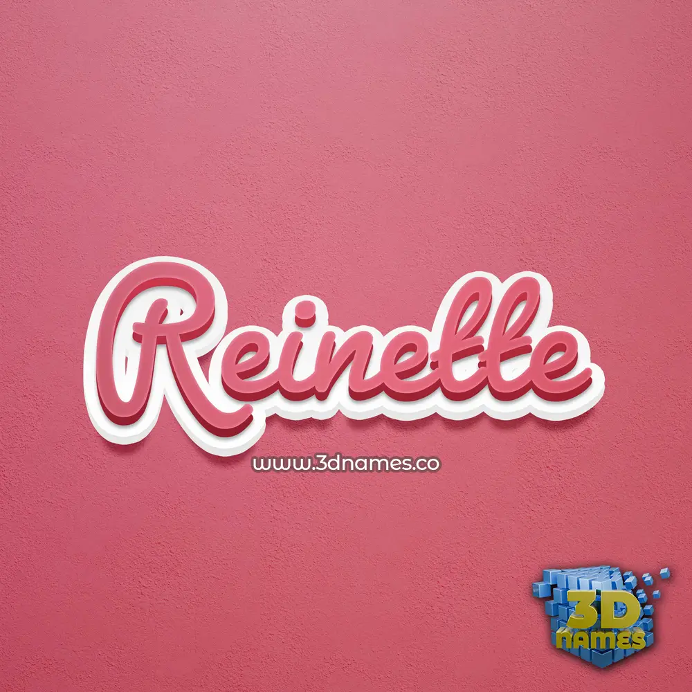 reinette in Red Scribble style - 3D name wallpaper