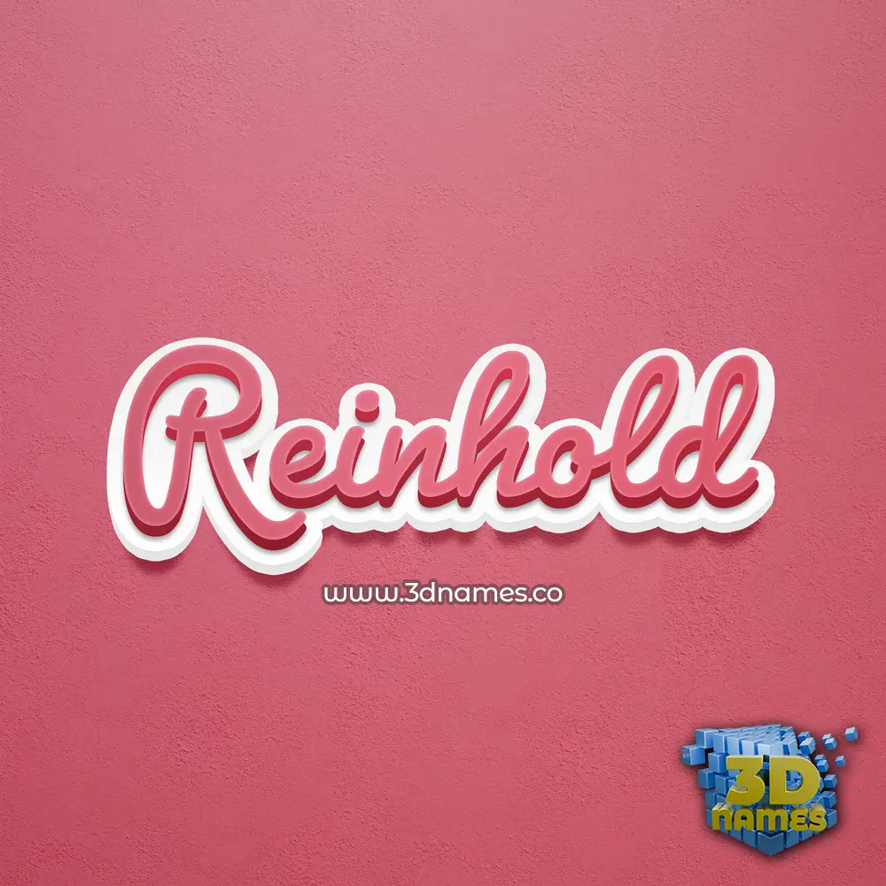 reinhold in Red Scribble style - 3D name wallpaper