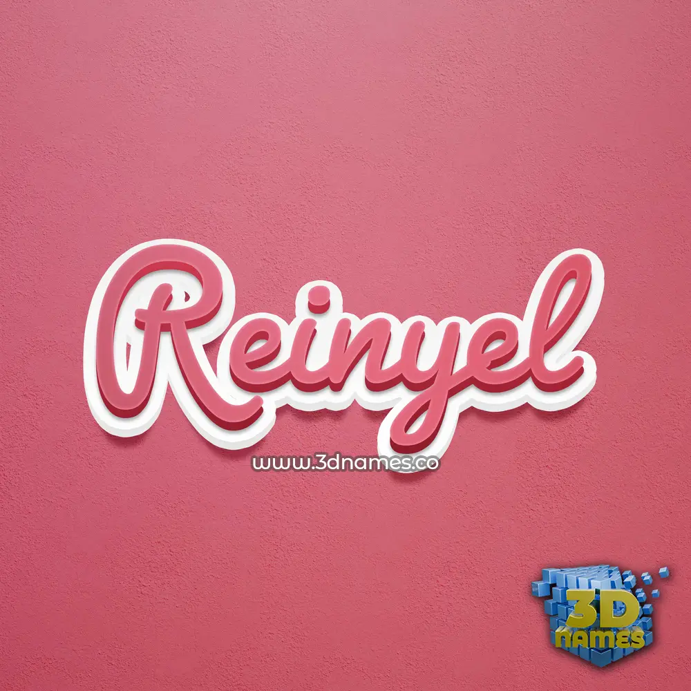reinyel in Red Scribble style - 3D name wallpaper