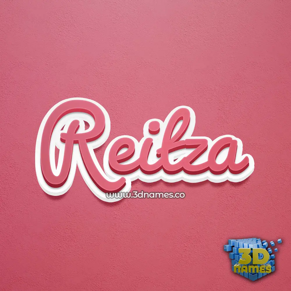 reitza in Red Scribble style - 3D name wallpaper