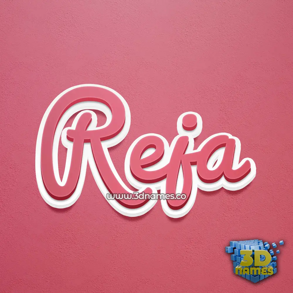 reja in Red Scribble style - 3D name wallpaper