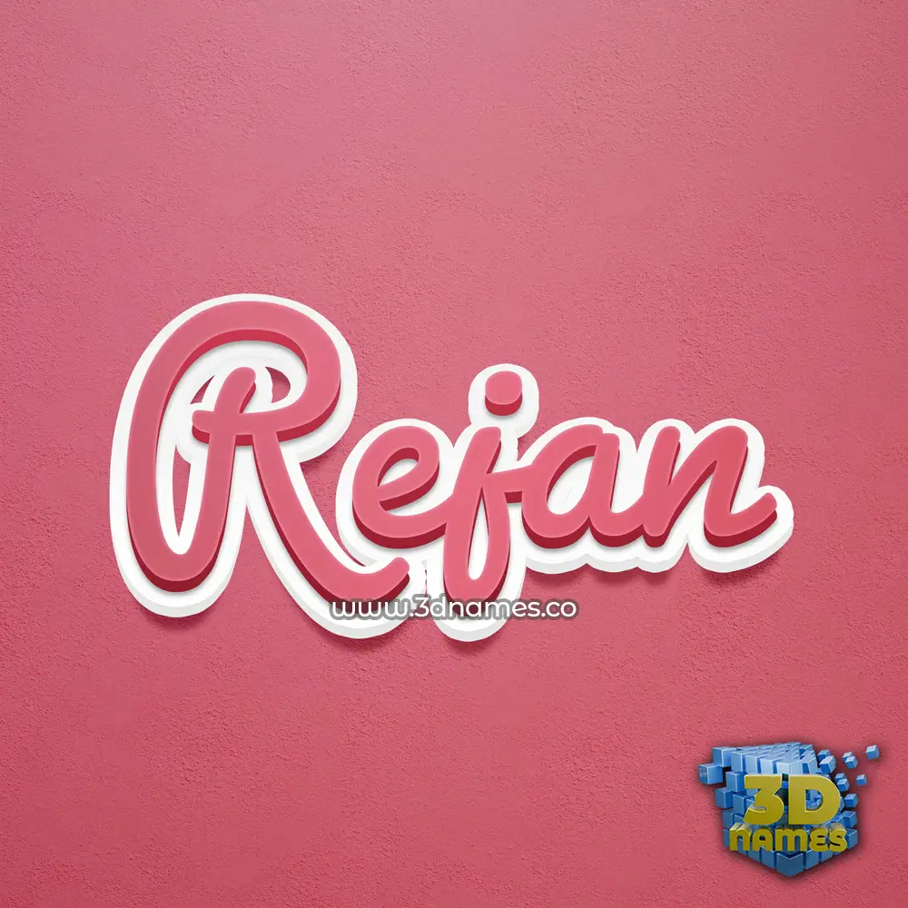 rejan in Red Scribble style - 3D name wallpaper