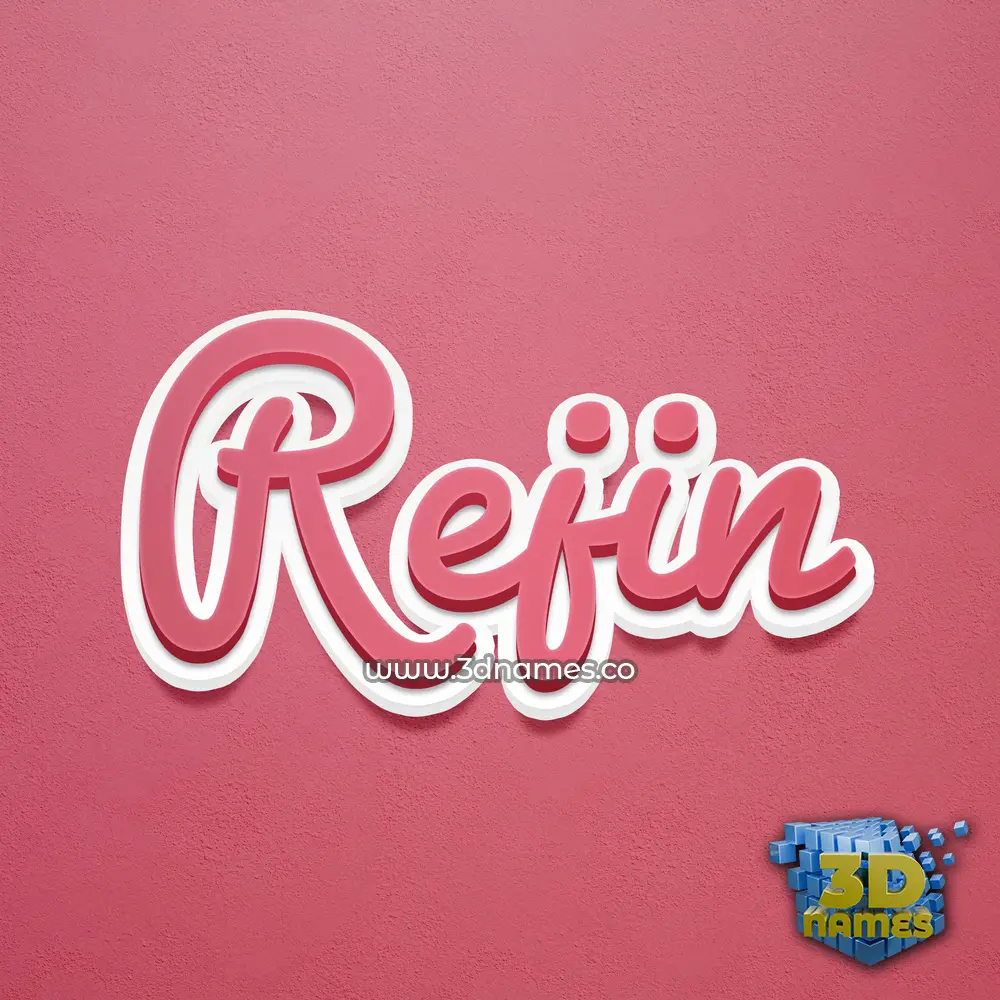 rejin in Red Scribble style - 3D name wallpaper