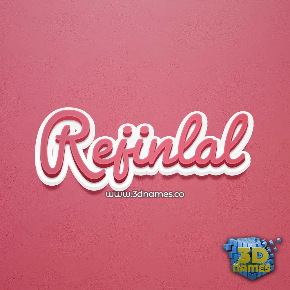rejinlal in Red Scribble style - 3D name wallpaper
