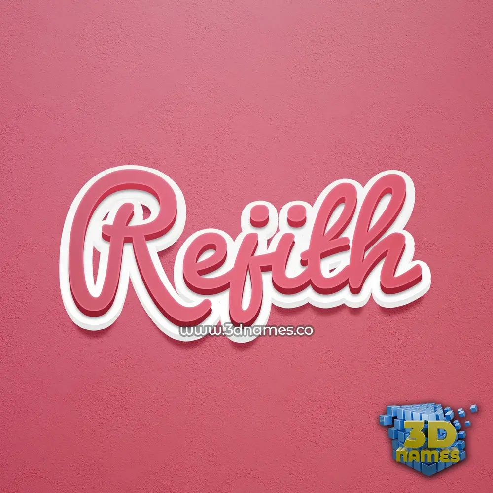 rejith in Red Scribble style - 3D name wallpaper