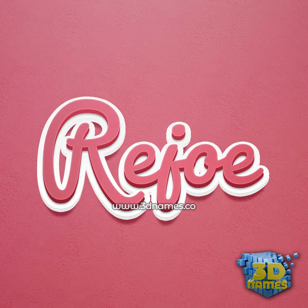 rejoe in Red Scribble style - 3D name wallpaper
