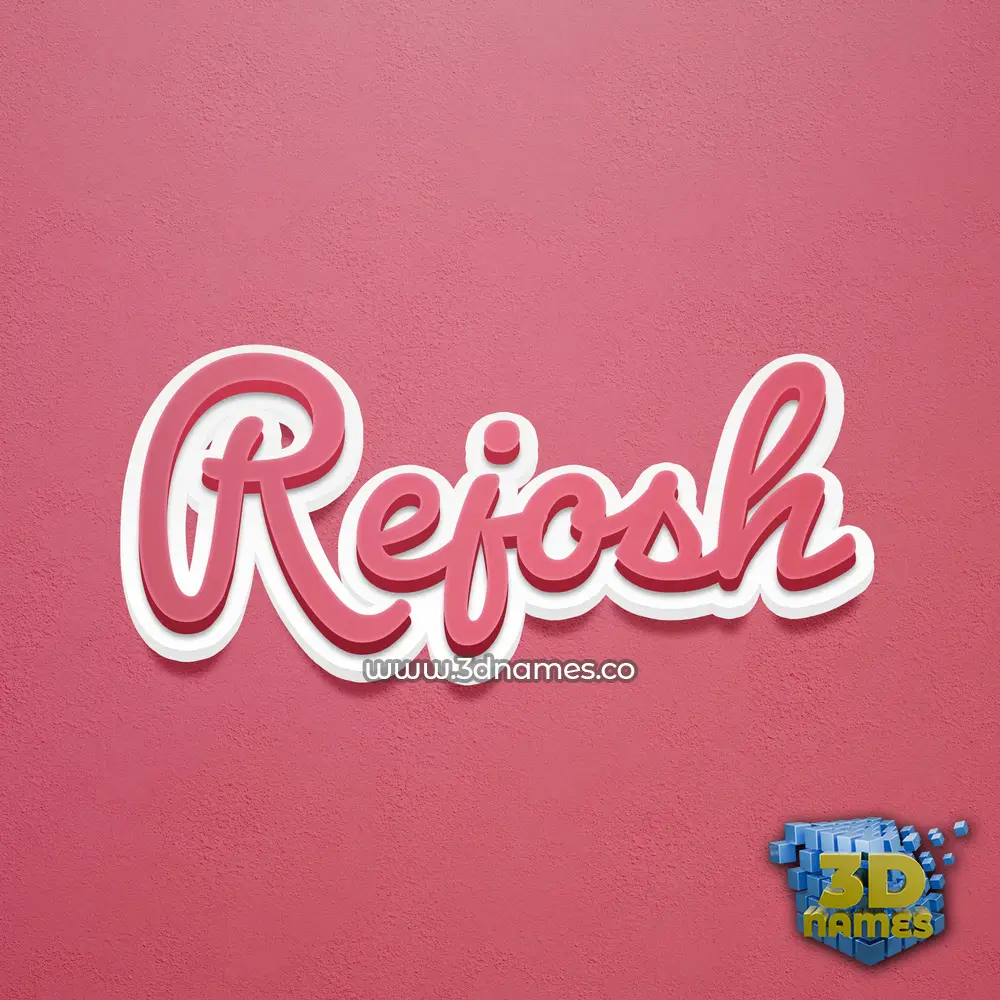 rejosh in Red Scribble style - 3D name wallpaper