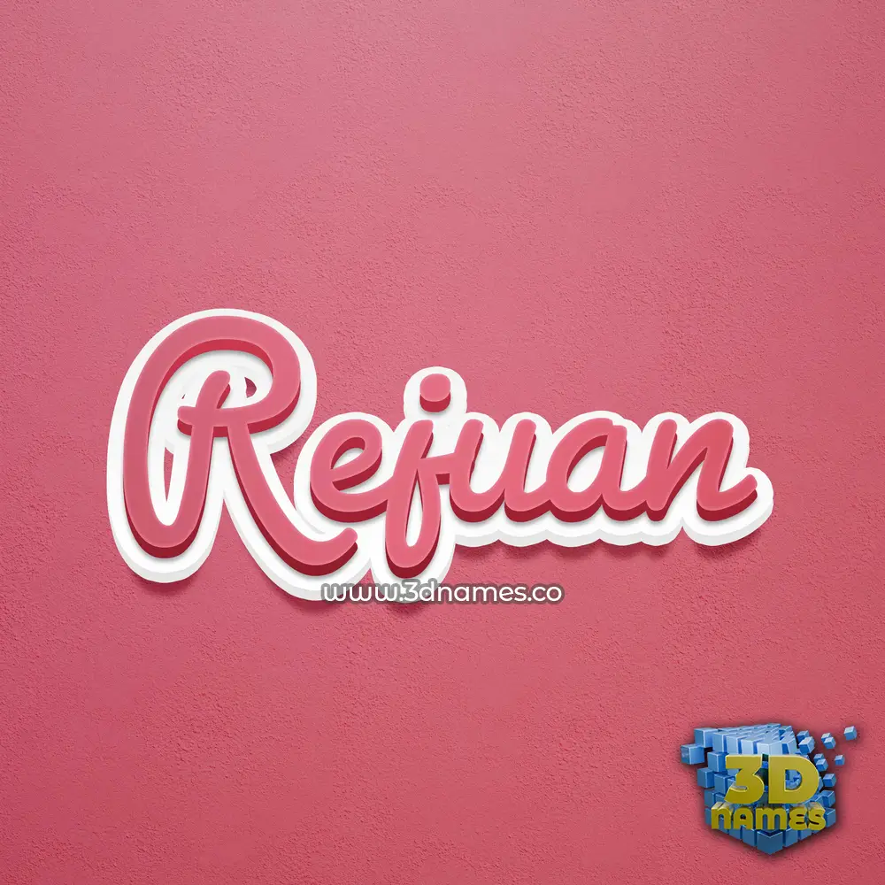 rejuan in Red Scribble style - 3D name wallpaper
