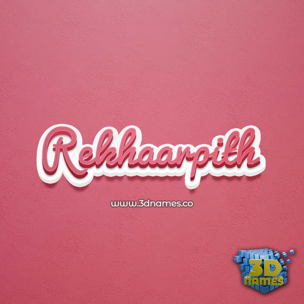 rekhaarpith in Red Scribble style - 3D name wallpaper