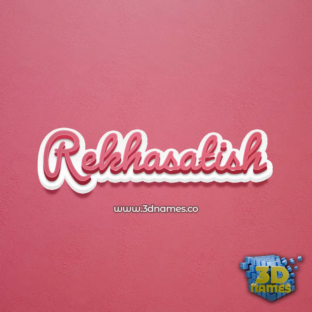 rekhasatish in Red Scribble style - 3D name wallpaper