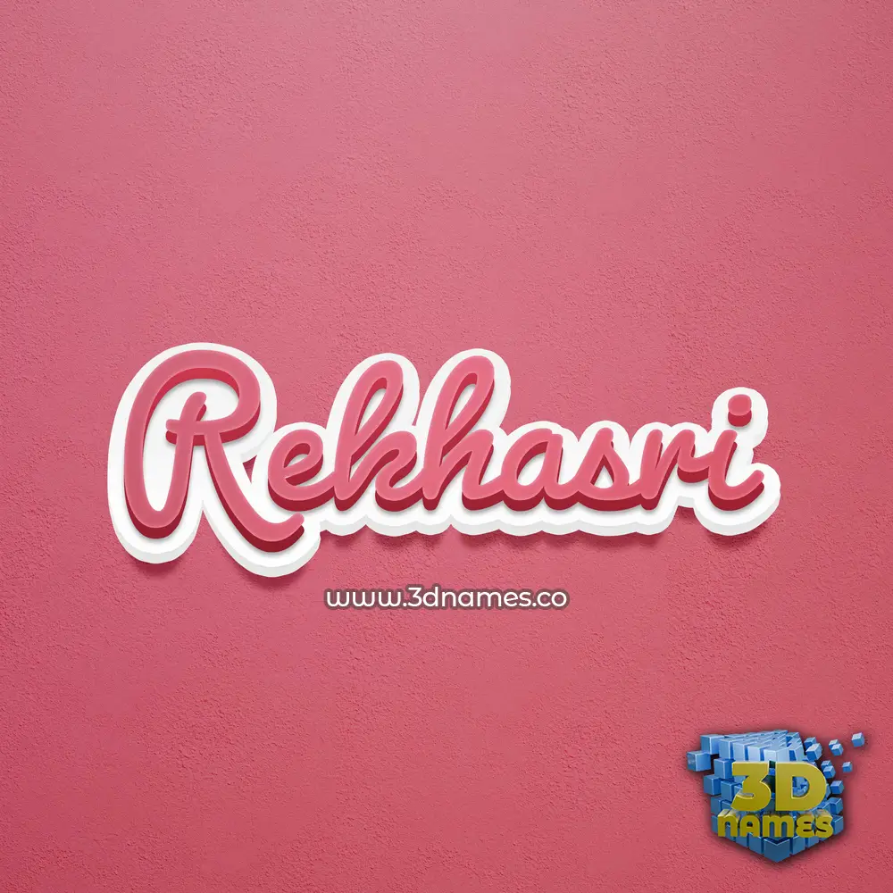 rekhasri in Red Scribble style - 3D name wallpaper