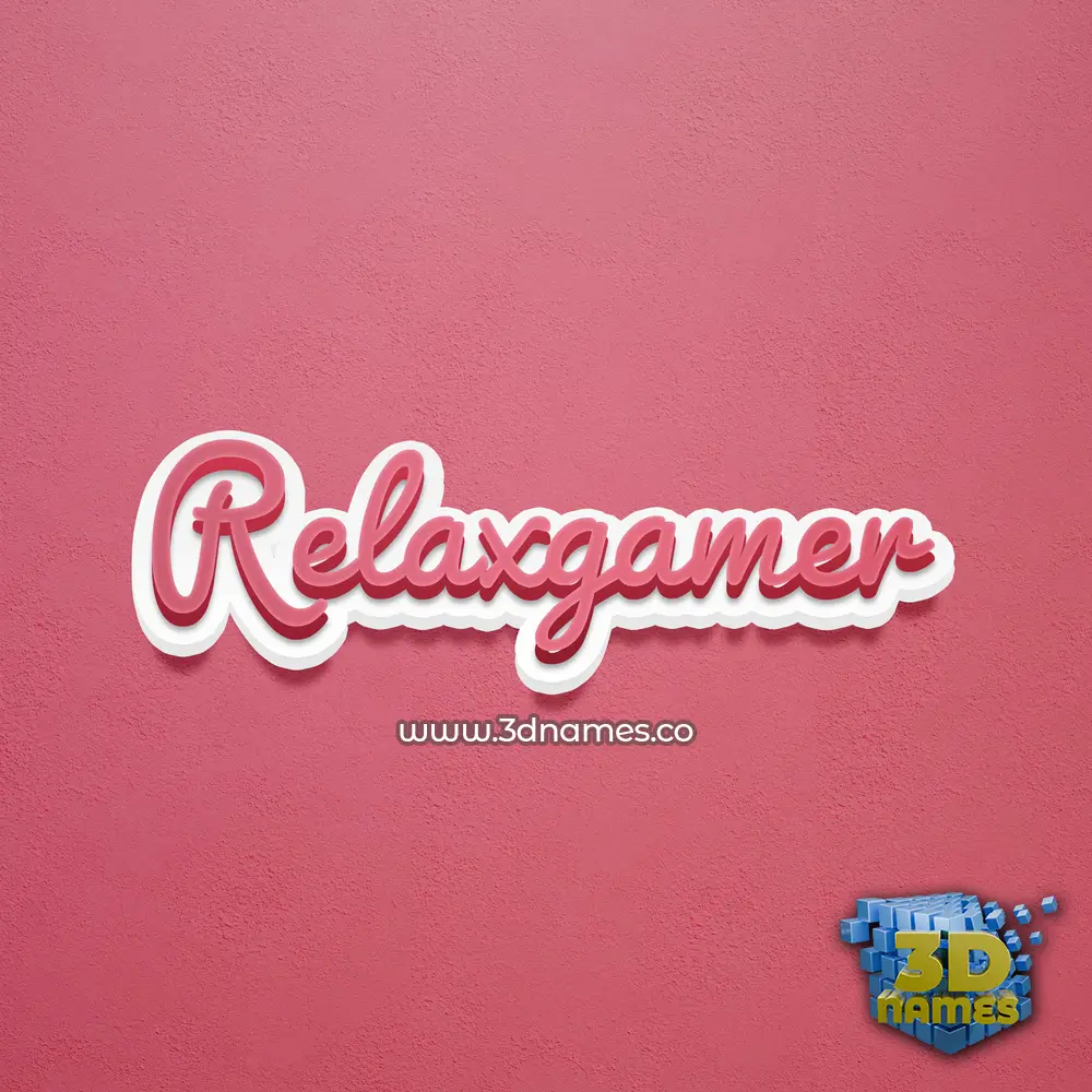 relaxgamer in Red Scribble style - 3D name wallpaper