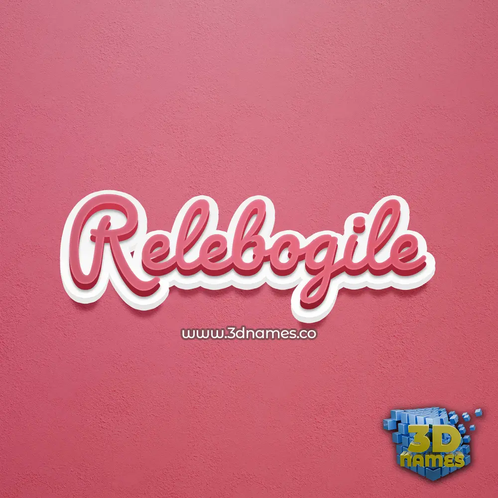 relebogile in Red Scribble style - 3D name wallpaper