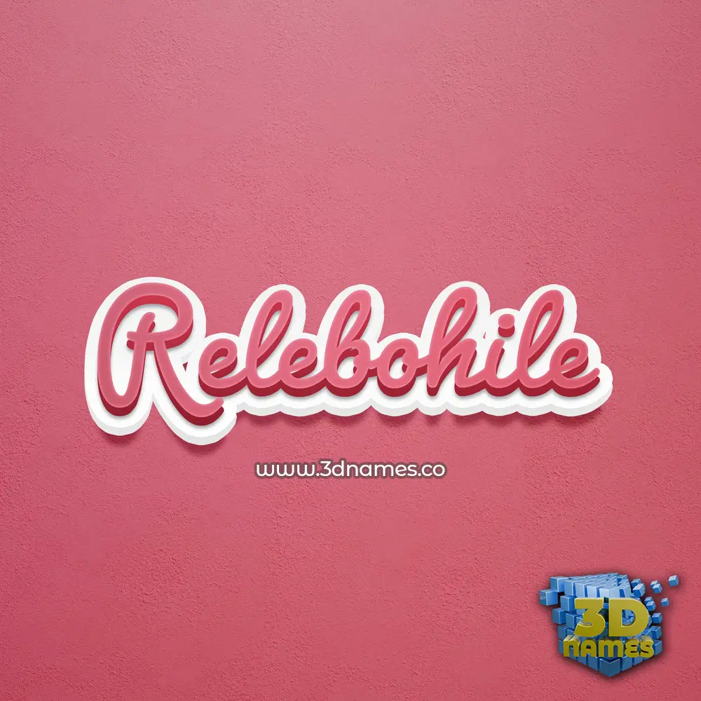 relebohile in Red Scribble style - 3D name wallpaper