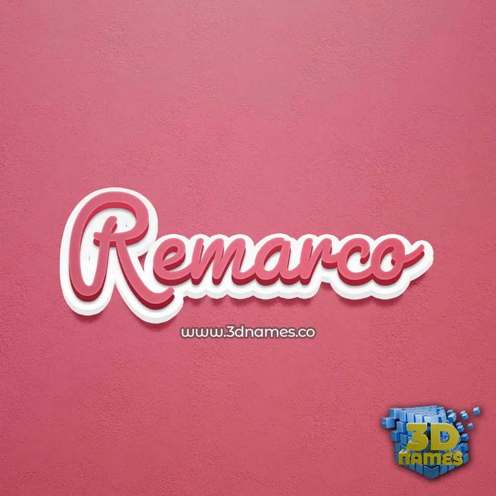 remarco in Red Scribble style - 3D name wallpaper