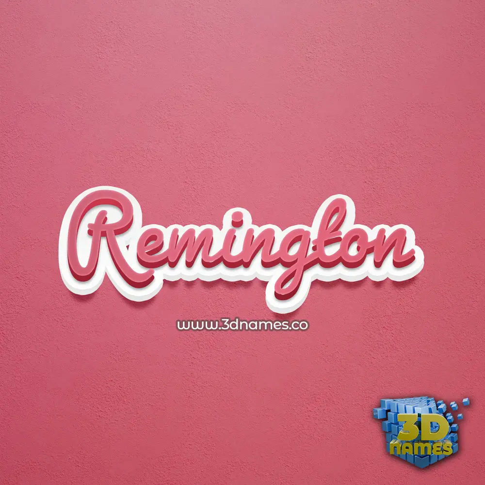 remington in Red Scribble style - 3D name wallpaper
