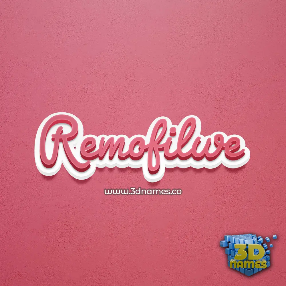 remofilwe in Red Scribble style - 3D name wallpaper