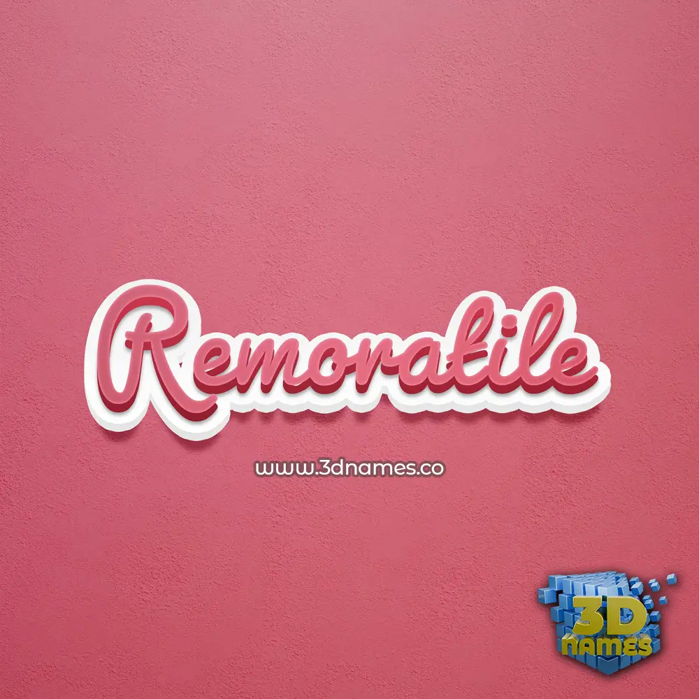 remoratile in Red Scribble style - 3D name wallpaper