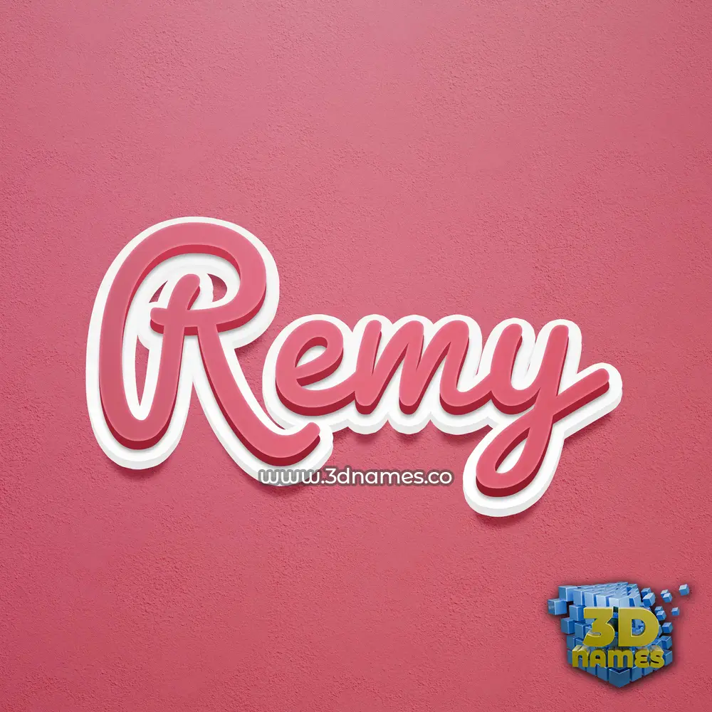 remy in Red Scribble style - 3D name wallpaper