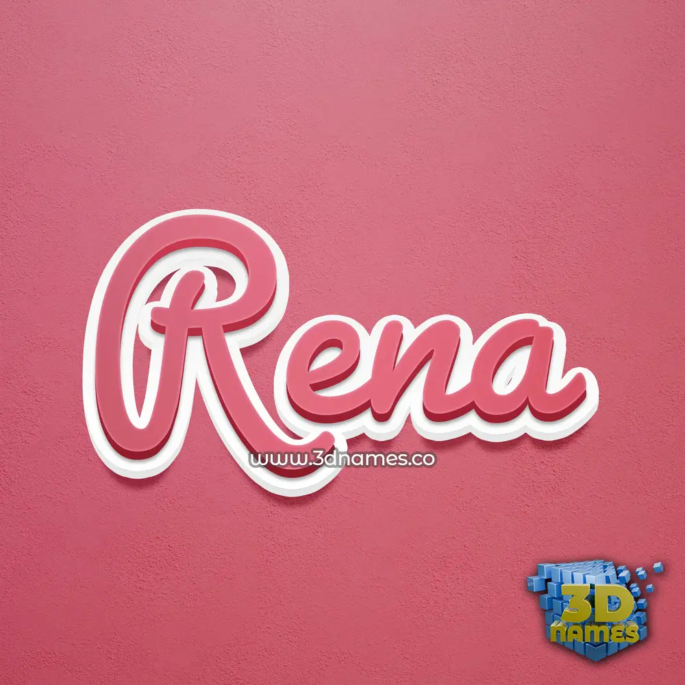rena in Red Scribble style - 3D name wallpaper