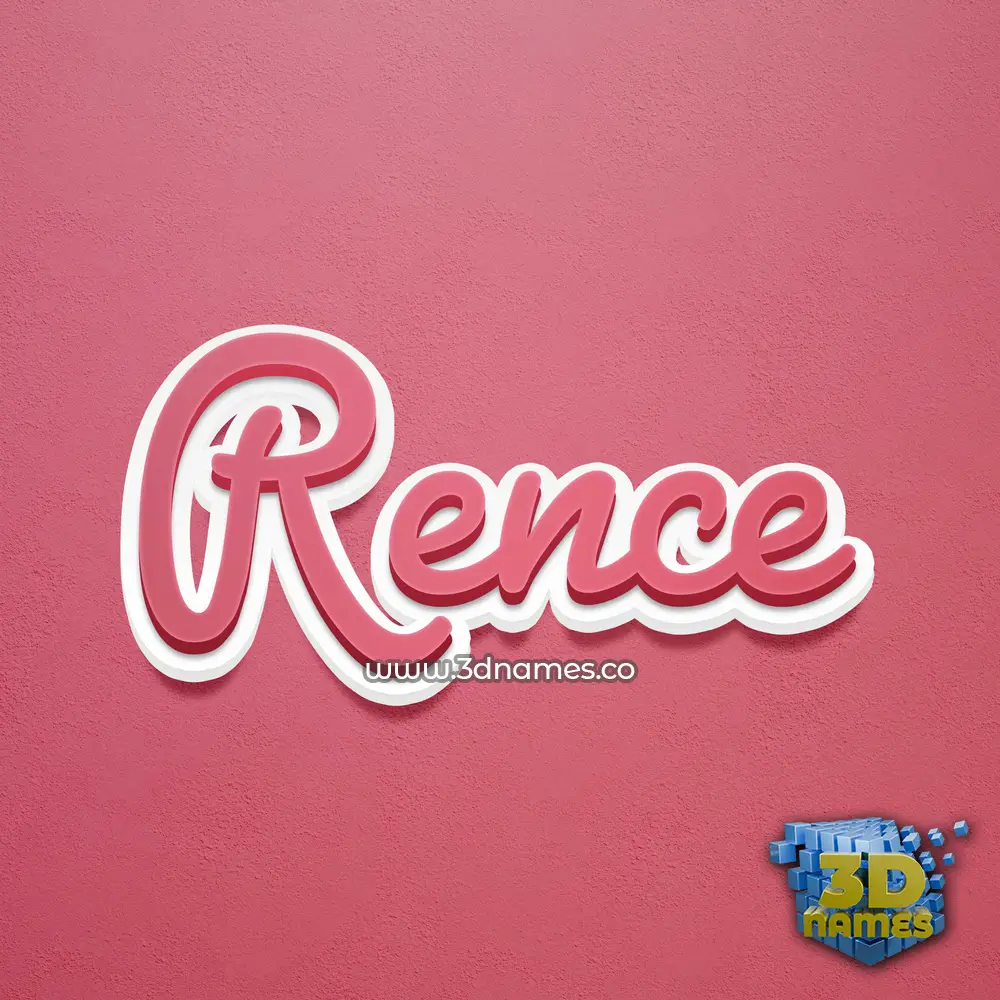 rence in Red Scribble style - 3D name wallpaper