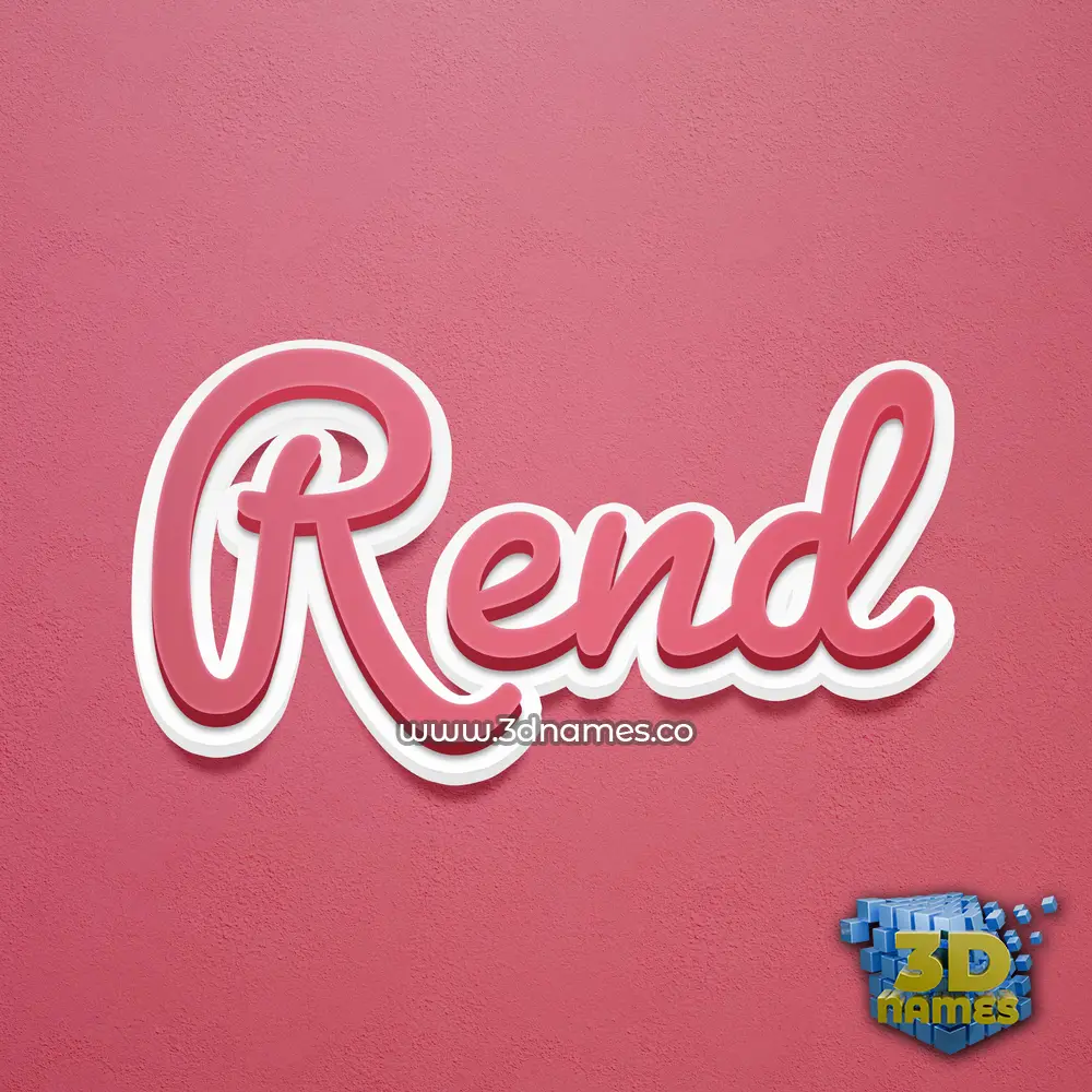 rend in Red Scribble style - 3D name wallpaper