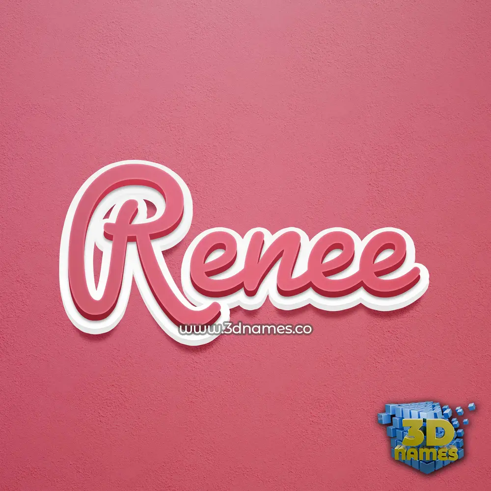 renee in Red Scribble style - 3D name wallpaper
