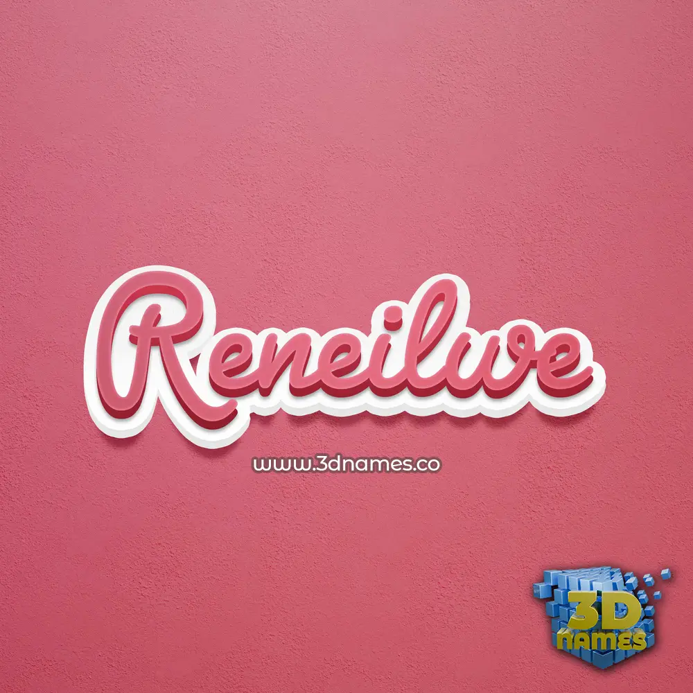 reneilwe in Red Scribble style - 3D name wallpaper