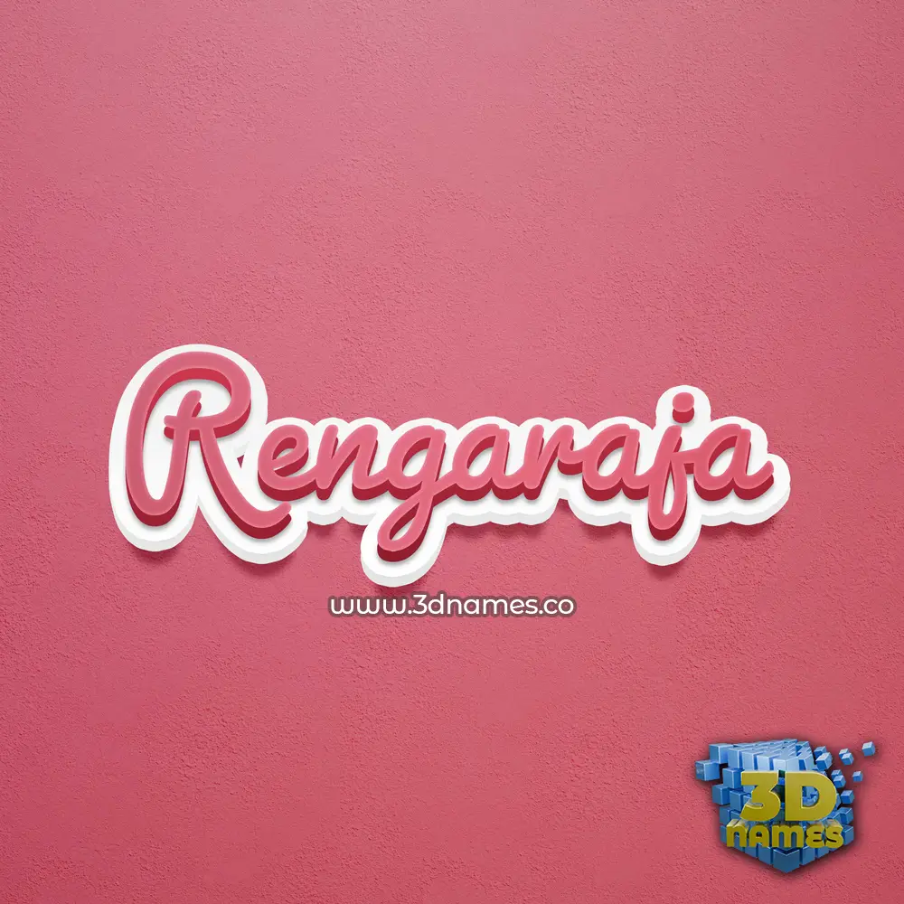 rengaraja in Red Scribble style - 3D name wallpaper