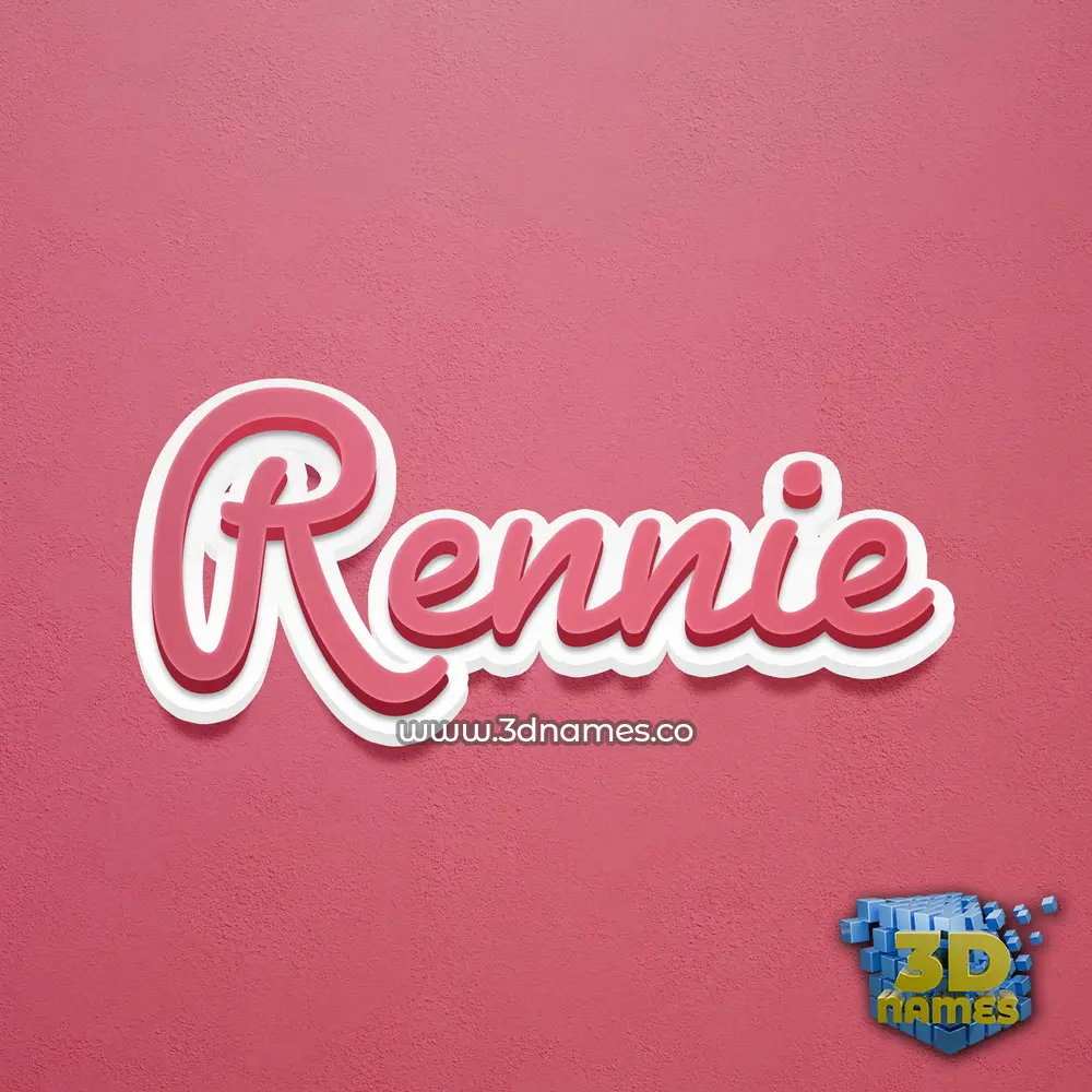 rennie in Red Scribble style - 3D name wallpaper