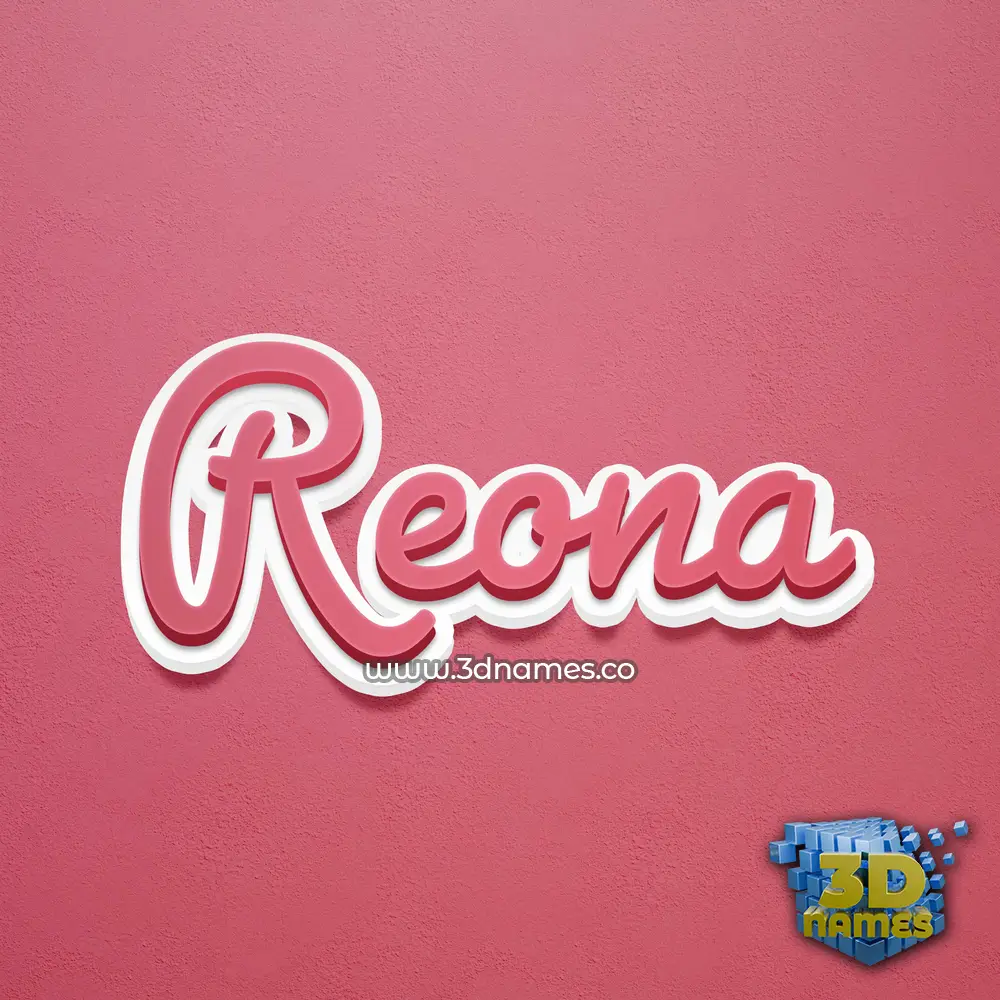 reona in Red Scribble style - 3D name wallpaper