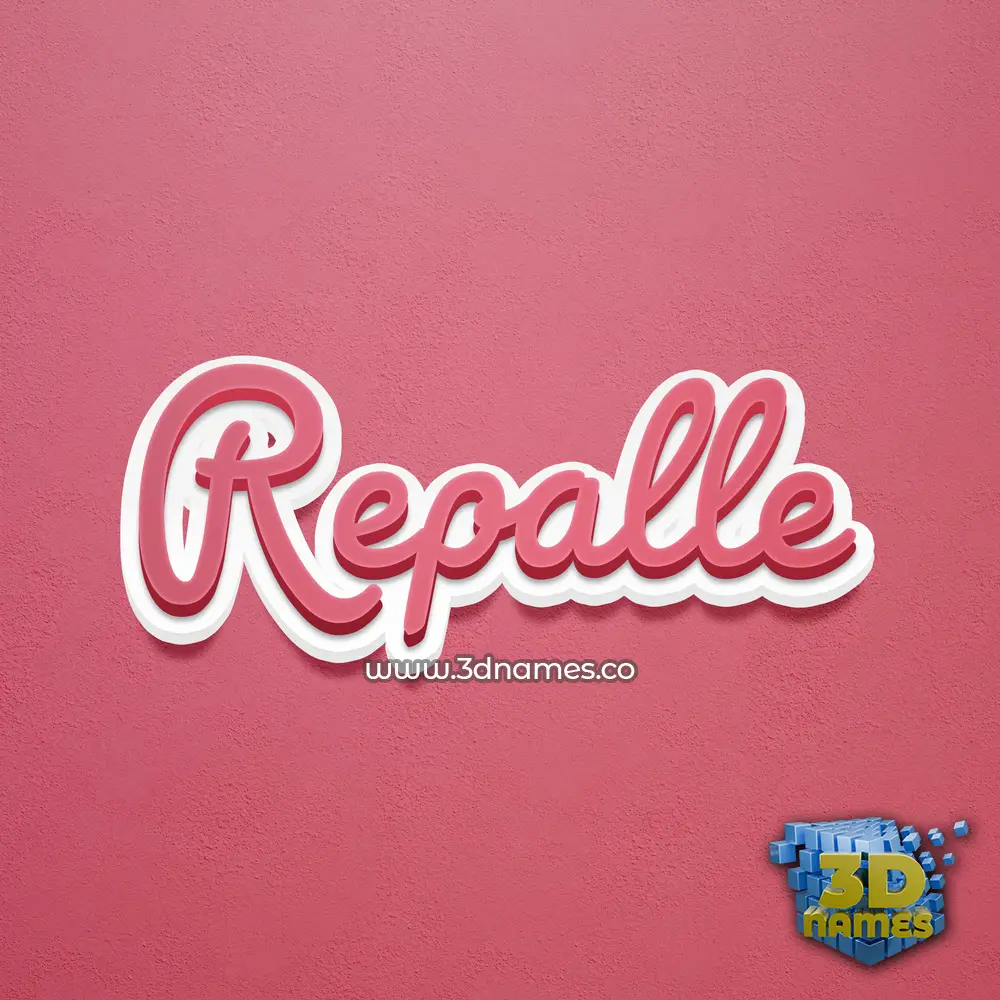 repalle in Red Scribble style - 3D name wallpaper