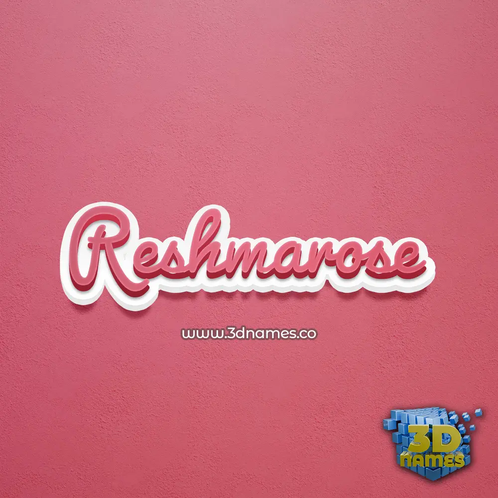 reshmarose in Red Scribble style - 3D name wallpaper