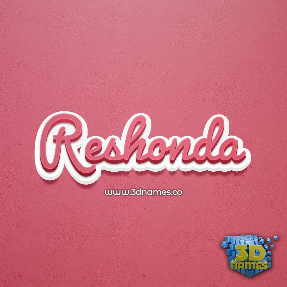 reshonda in Red Scribble style - 3D name wallpaper