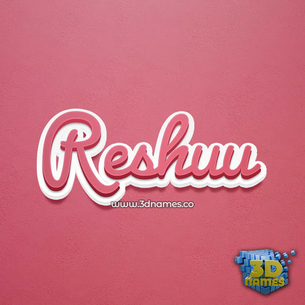 reshuu in Red Scribble style - 3D name wallpaper