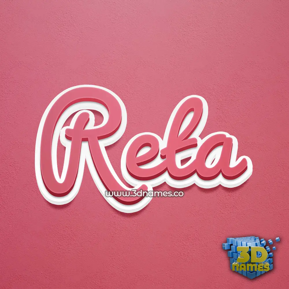 reta in Red Scribble style - 3D name wallpaper
