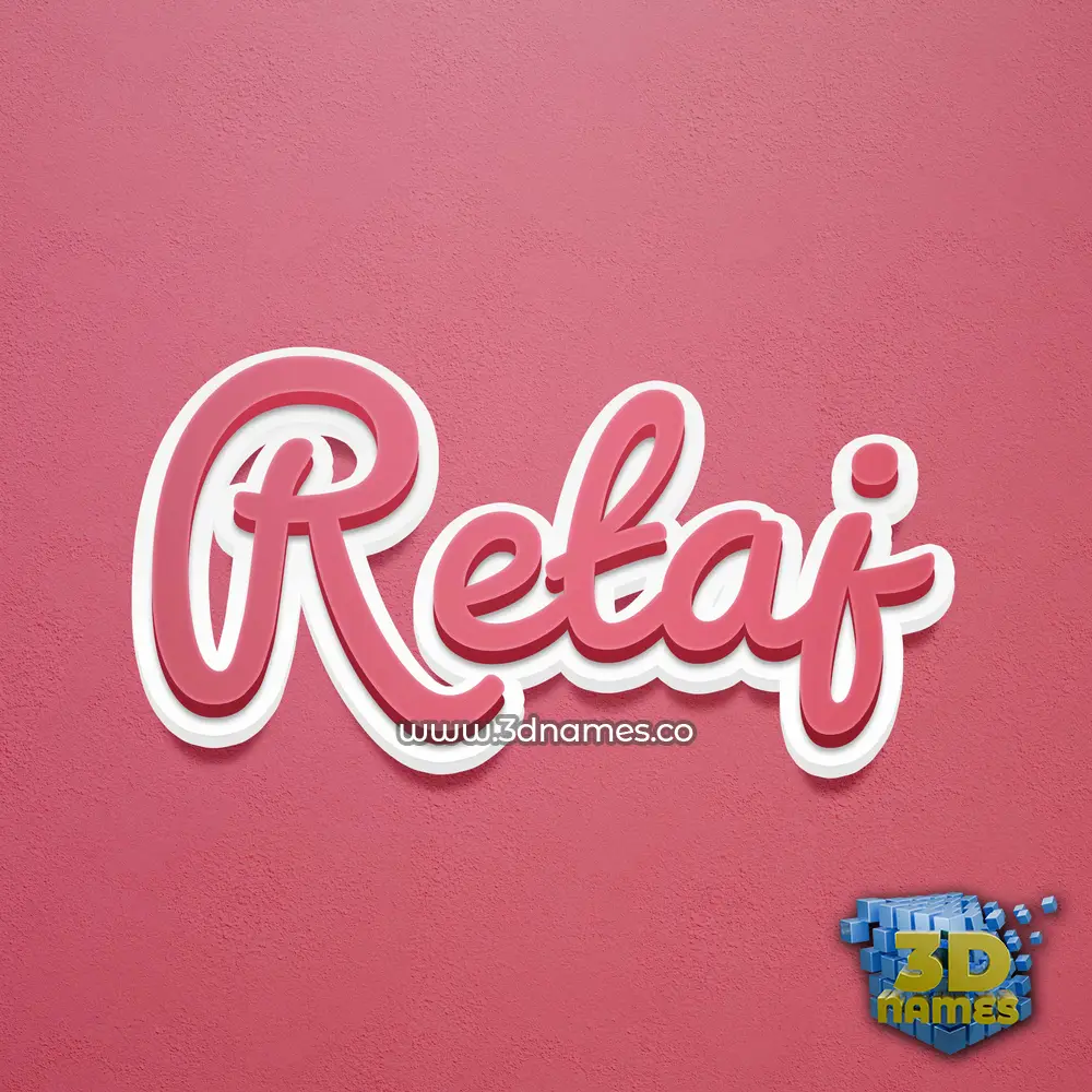 retaj in Red Scribble style - 3D name wallpaper