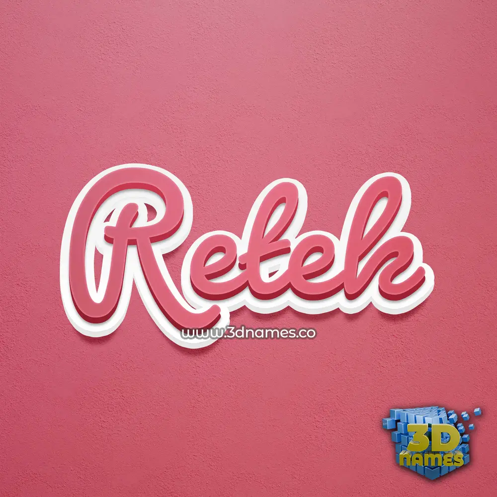retek in Red Scribble style - 3D name wallpaper
