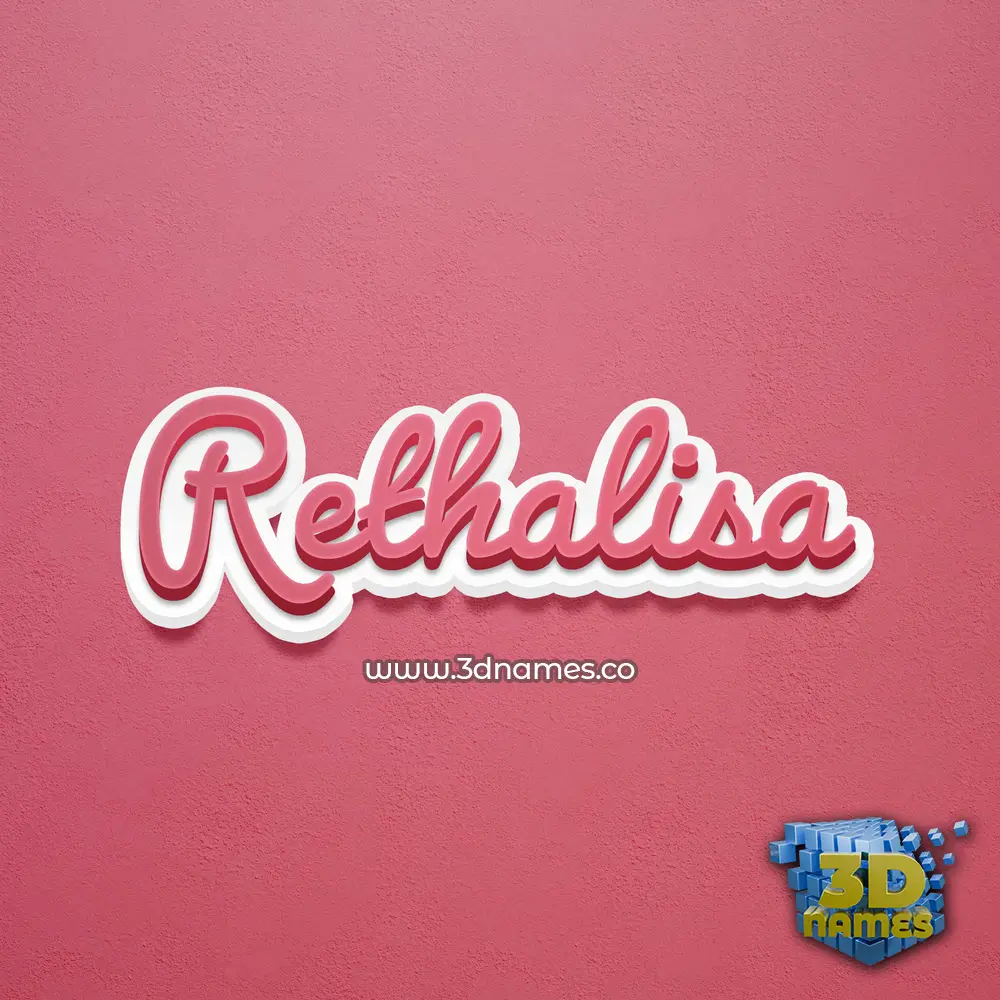 rethalisa in Red Scribble style - 3D name wallpaper