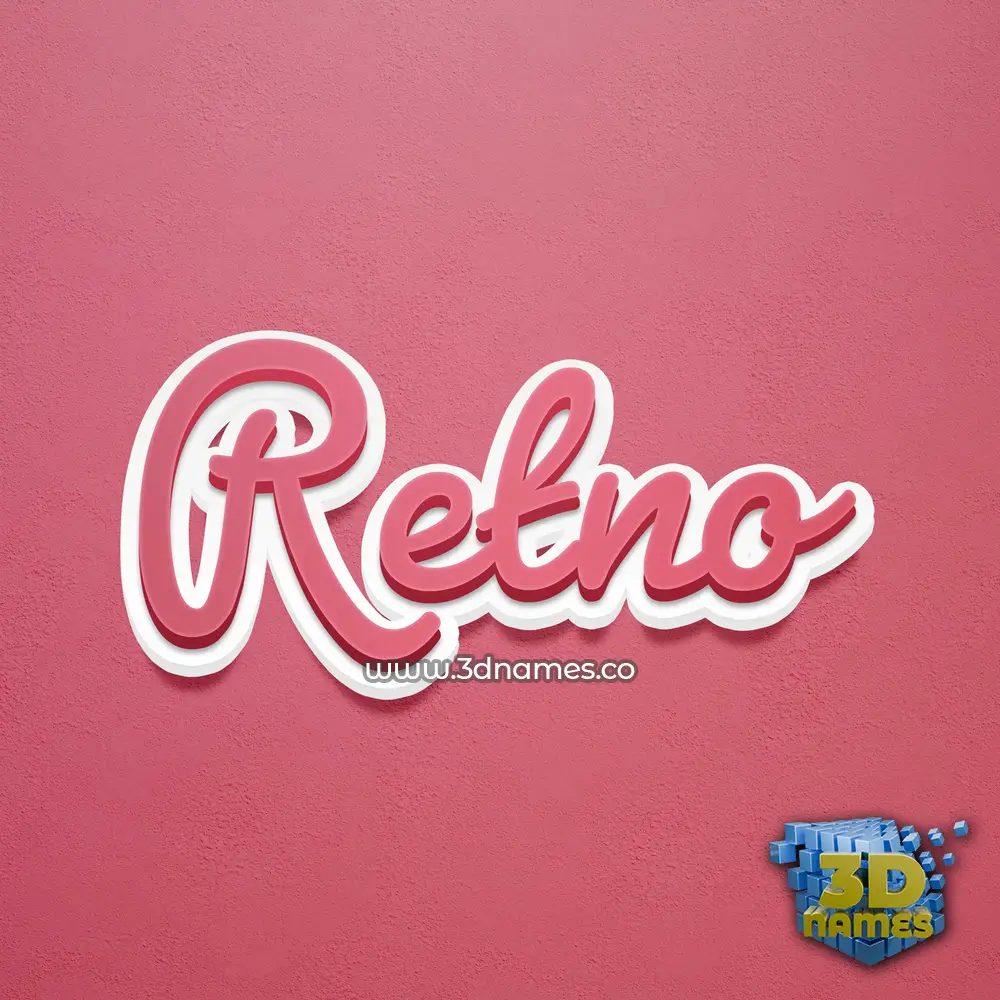 retno in Red Scribble style - 3D name wallpaper