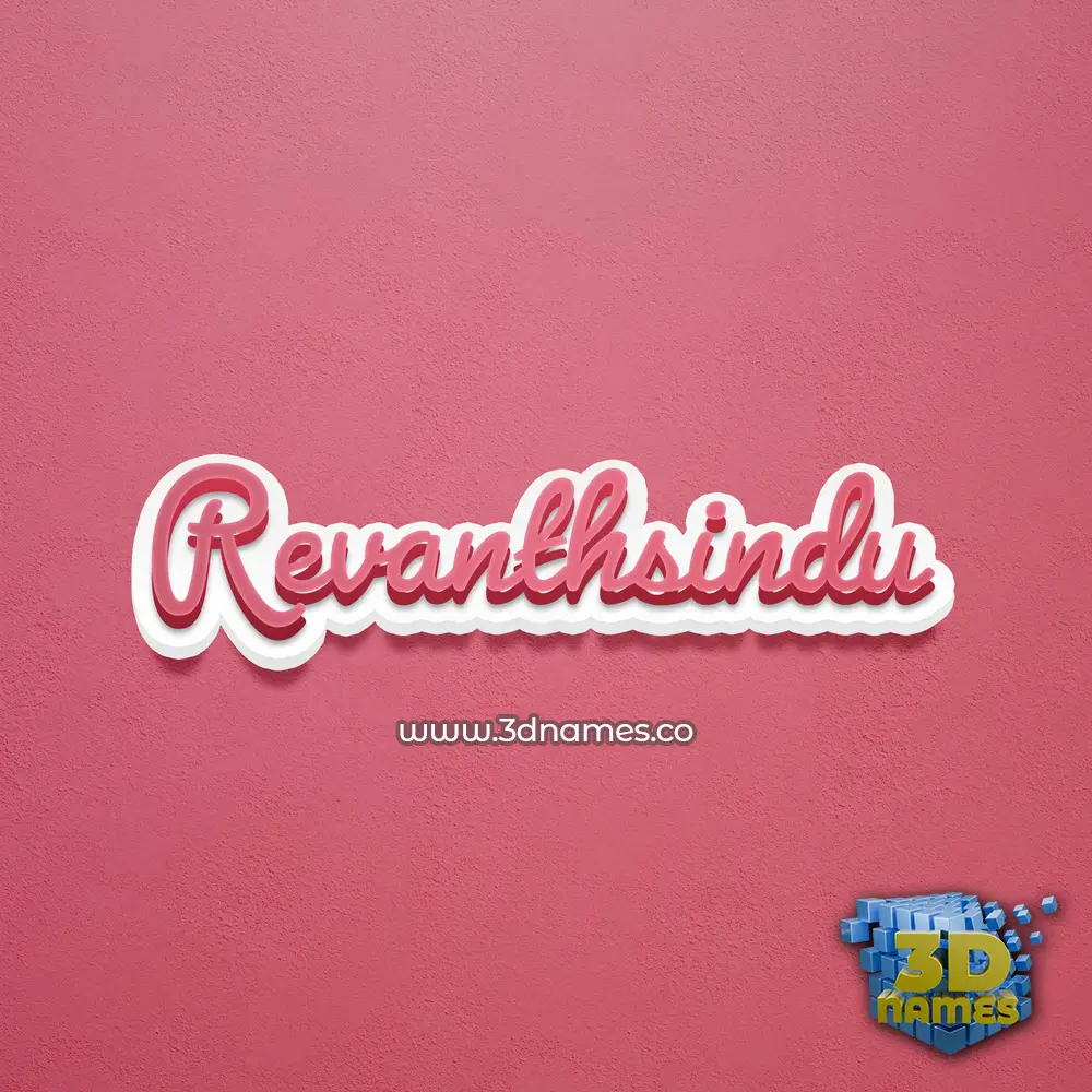 revanthsindu in Red Scribble style - 3D name wallpaper