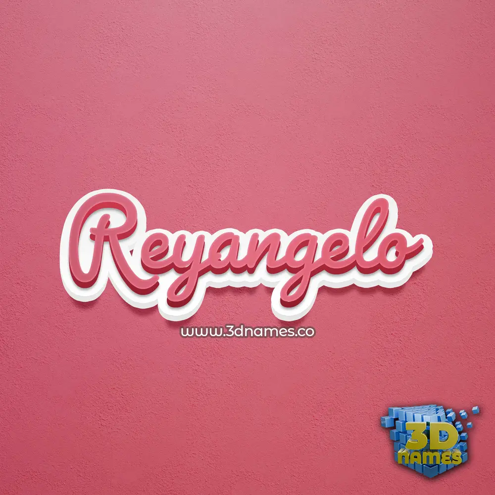 reyangelo in Red Scribble style - 3D name wallpaper