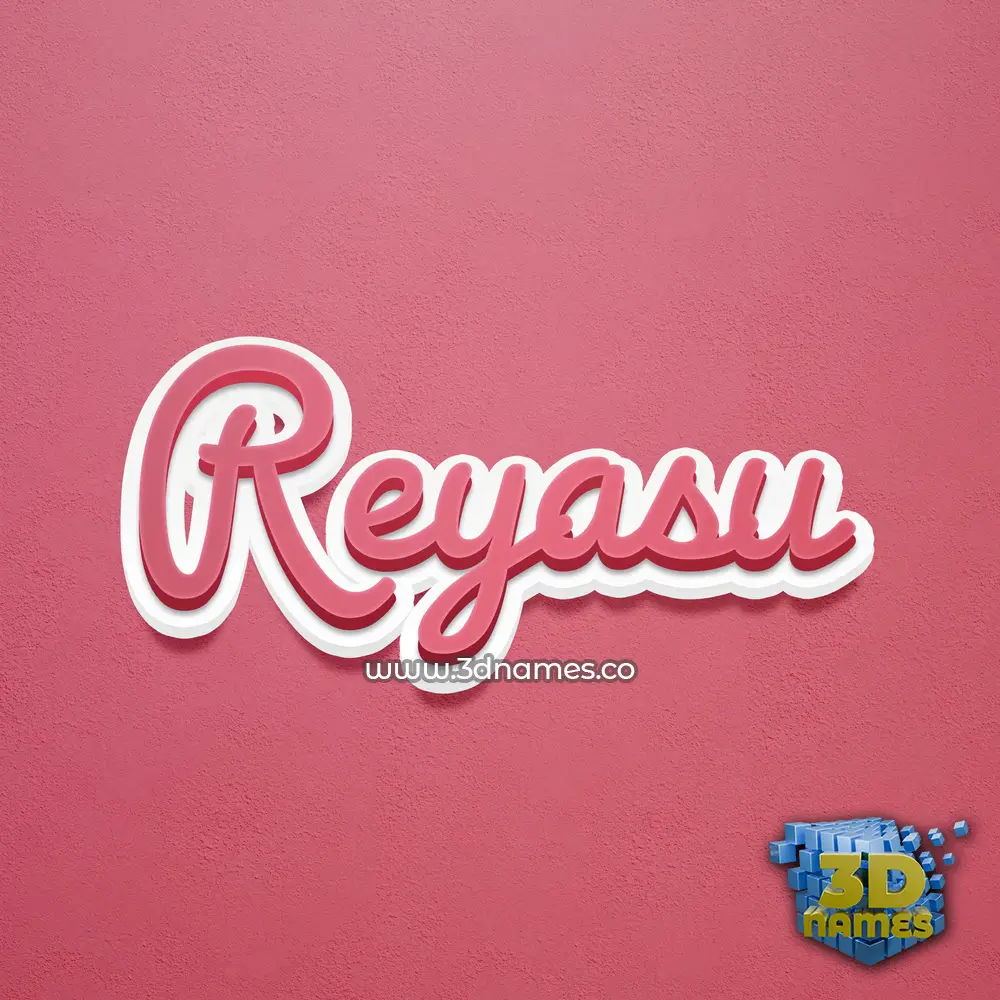 reyasu in Red Scribble style - 3D name wallpaper
