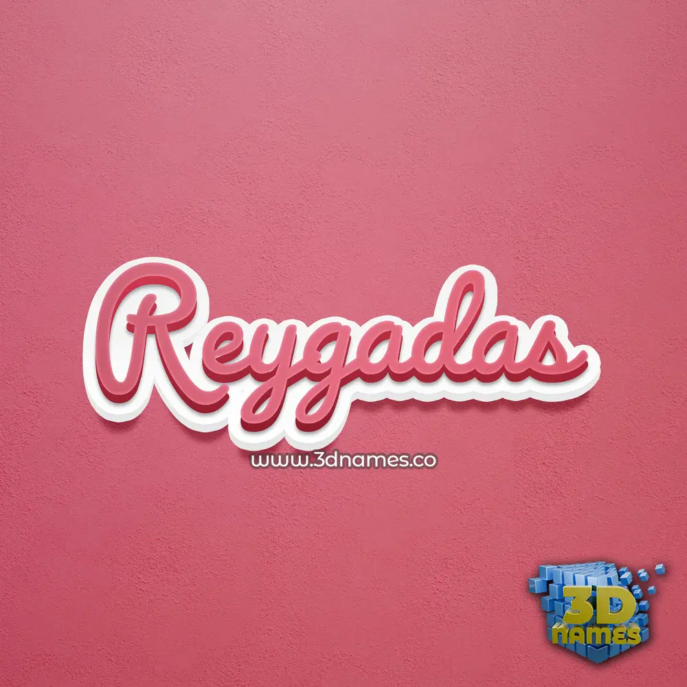 reygadas in Red Scribble style - 3D name wallpaper