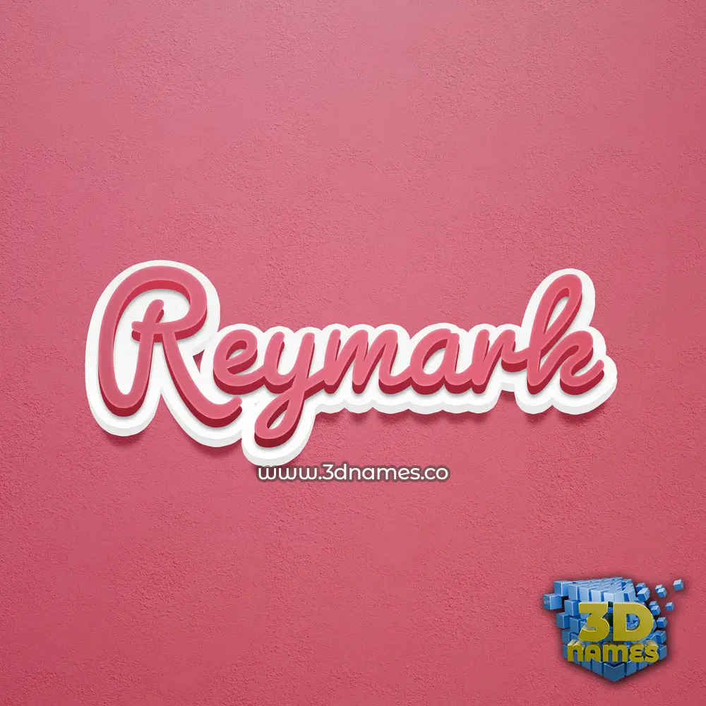 reymark in Red Scribble style - 3D name wallpaper